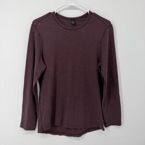 Lululemon Shirt Men's XS Burgundy Long Sleeve Stretch Casual Gym Running